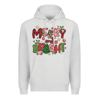 Dove Grey merry and bright Premium Hoodie - MaliasSmallBusiness