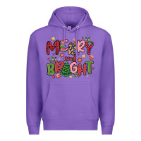 Purple merry and bright Premium Hoodie - MaliasSmallBusiness