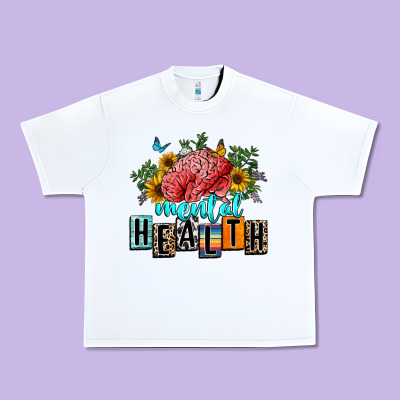 Mental Health Urban Heavy Tee Designed By Texasbilliewilder