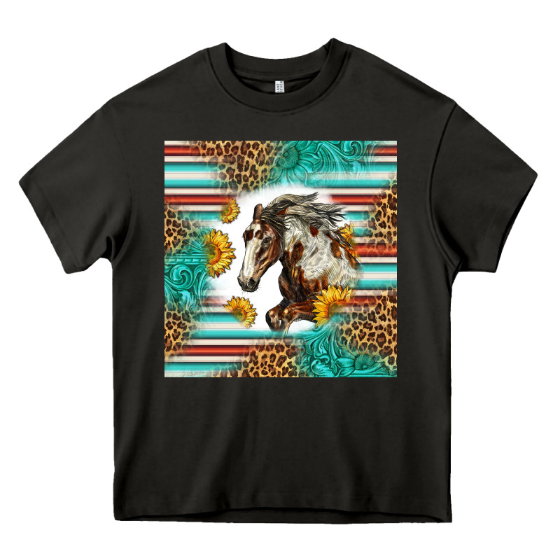 Western Mustang Horse Heavy Core Tee by LillyAllenDesigns | Teevron