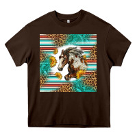 Chocolate Brown western mustang horse Heavy Core Tee - LillyAllenDesigns