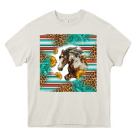 Cream western mustang horse Heavy Core Tee - LillyAllenDesigns