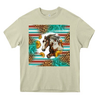 Mossy western mustang horse Heavy Core Tee - LillyAllenDesigns
