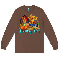 Chestnut happy fall scarecrow Long Sleeve Tee - FaDigitalArtStudio