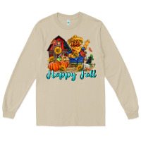 Mushroom happy fall scarecrow Long Sleeve Tee - FaDigitalArtStudio