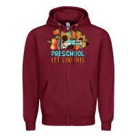 Burgundy preschool let's do this Zipper Hoodie - JahusDesignShop
