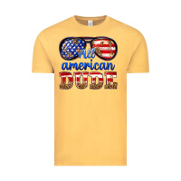 Vintage Mustard all american dude Vintage Tee - texasbilliewilder