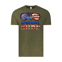 Vintage Olive all american dude Vintage Tee - texasbilliewilder