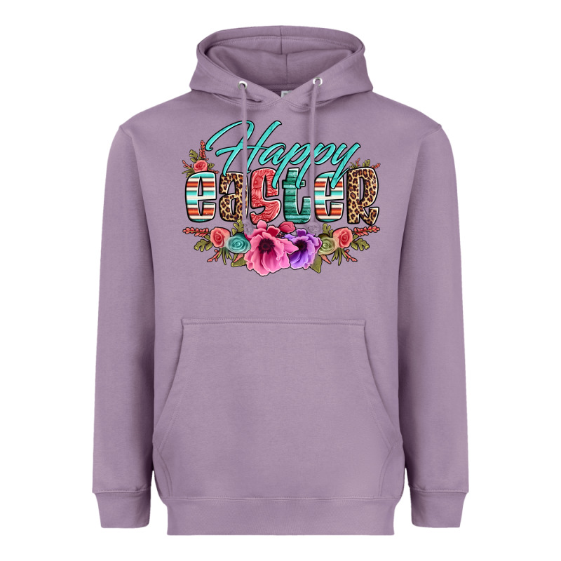 Happy Easter Western Floral Serape Leopard Heavyweight Hoodie by Jasminsmagicworld | Teevron