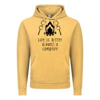 Vintage Mustard life is better around a campfire Vintage Hoodie - Unal Design