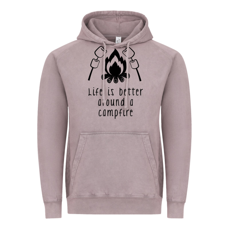 Life Is Better Around A Campfire Vintage Hoodie by Unal Design | Teevron