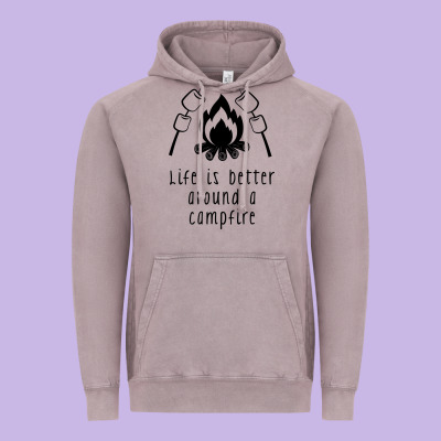 Vintage Hoodie life is better around a campfire