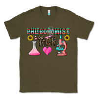 Army Green phlebotomist tech Classic Tee - CowhideDigitalArt