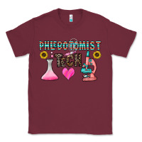 Burgundy phlebotomist tech Classic Tee - CowhideDigitalArt