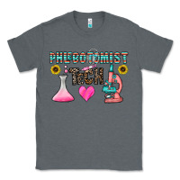 Charcoal Heather phlebotomist tech Classic Tee - CowhideDigitalArt