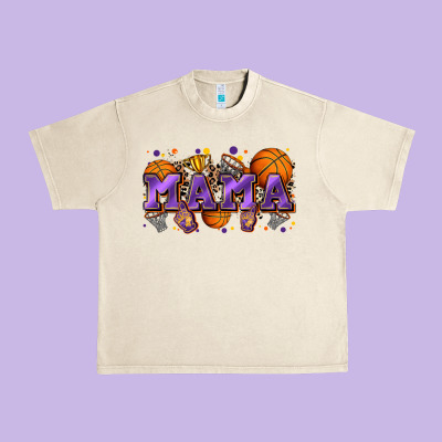 Mama Basketball Urban Heavy Tee Designed By Zillion Design Studio