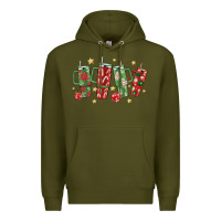 Army Green Christmas cups Premium Hoodie - MaliasSmallBusiness
