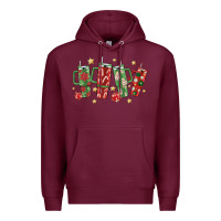 Burgundy Christmas cups Premium Hoodie - MaliasSmallBusiness
