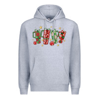 Heather Grey Christmas cups Premium Hoodie - MaliasSmallBusiness