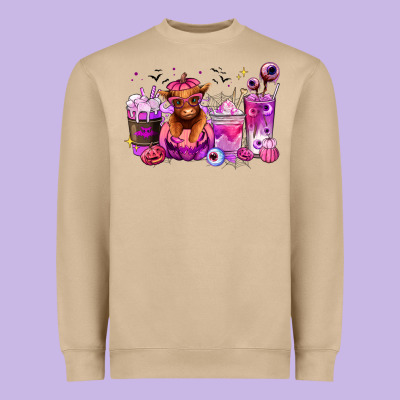 Heavyweight Sweatshirt Halloween Heifer coffee cups
