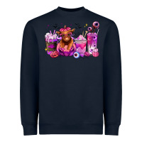 Navy Halloween Heifer coffee cups Heavyweight Sweatshirt - RanaPortraitStore