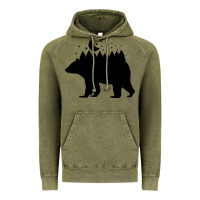 Vintage Olive bear Vintage Hoodie - Unal Design