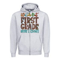 Heather Grey watch out first grade here i come! Zipper Hoodie - JahusDesignShop