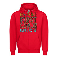 Red watch out first grade here i come! Zipper Hoodie - JahusDesignShop