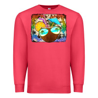 Cardinal coconut drink with sunglasses Premium Sweatshirt - Jasminsmagicworld