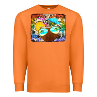 Carrot coconut drink with sunglasses Premium Sweatshirt - Jasminsmagicworld