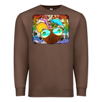 Chestnut coconut drink with sunglasses Premium Sweatshirt - Jasminsmagicworld