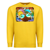 Lemon coconut drink with sunglasses Premium Sweatshirt - Jasminsmagicworld