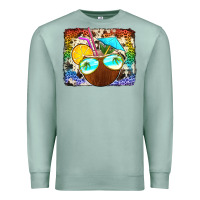 Seafoam coconut drink with sunglasses Premium Sweatshirt - Jasminsmagicworld