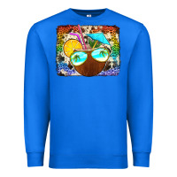 True Royal coconut drink with sunglasses Premium Sweatshirt - Jasminsmagicworld