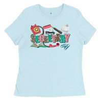 Baby Blue secretary Ladies Tee - AdoDesignShop
