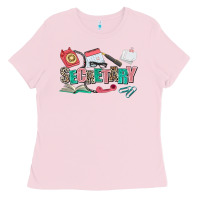 Bubblegum Pink secretary Ladies Tee - AdoDesignShop
