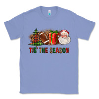 Tis The Season Christmas With Football And Santa Classic Tee | Teevron