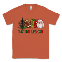 Copper Tis The Season Christmas With Football And Santa Classic Tee - FaDigitalArtStudio
