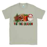 Matcha Tis The Season Christmas With Football And Santa Classic Tee - FaDigitalArtStudio