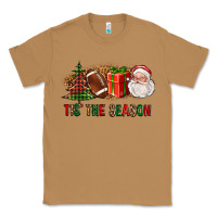 Toasted Coconut Tis The Season Christmas With Football And Santa Classic Tee - FaDigitalArtStudio