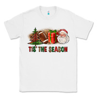 White Tis The Season Christmas With Football And Santa Classic Tee - FaDigitalArtStudio