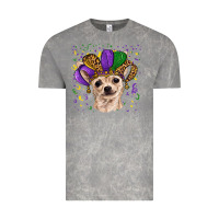 Cloud Rock mardi gras hat chihuahua Vintage Tee - RanaPortraitStore