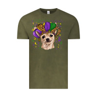 Vintage Olive mardi gras hat chihuahua Vintage Tee - RanaPortraitStore