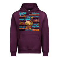 Mauve Wine chicken typography Urban Hoodie - Artiststas