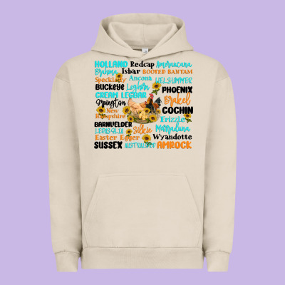 Chicken Typography Urban Hoodie Designed By Artiststas