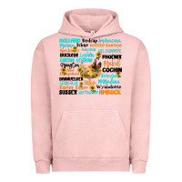 Pigment Salmon chicken typography Urban Hoodie - Artiststas
