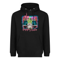 Black happy easter gnomes farm truck Heavyweight Hoodie - Jasminsmagicworld