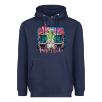 Navy happy easter gnomes farm truck Heavyweight Hoodie - Jasminsmagicworld