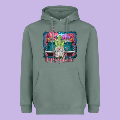 Happy Easter Gnomes Farm Truck Heavyweight Hoodie Designed By Jasminsmagicworld