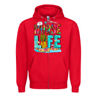 Red nurse life summer Zipper Hoodie - AdoDesignShop